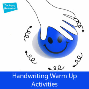 Descargue estos divertidos calentamientos de escritura a mano con una rima y una pelota para apretar.  ¡Son los mejores para involucrar a los niños en ejercicios de calentamiento de escritura a mano!